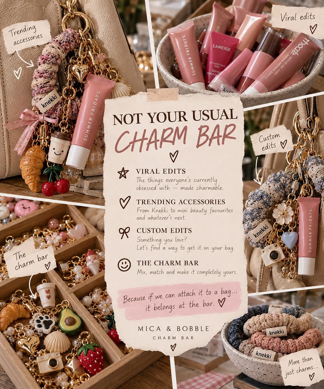 Not your usual charm bar – mica + bobble